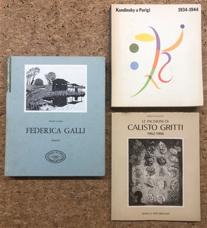 ARTE DEL DOPOGUERRA (KANDINSKY, GALLI, GRITTI) - Lotto unico di 3 cataloghi