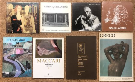 ARTE ITALIANA FIGURATIVA (GRECO, MACCARI, SQUILLANTINI, CIFERRI) - Lotto unico di 8 cataloghi