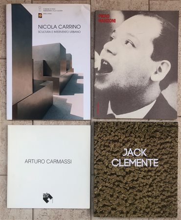 ARTE ITALIANA DEL DOPOGUERRA (MANZONI, CARMASSI, CLEMENTE E CARRINO) - Lotto unico di 4 cataloghi