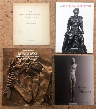 SCULTORI ITALIANI (MINGUZZI, SASSU E MARINI) - Lotto unico di 4 cataloghi