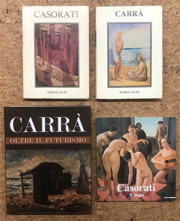 FELICE CASORATI E CARLO CARRÀ - Lotto unico di 4 cataloghi