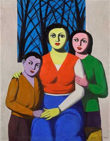 Pompeo Borra (1898-1973), Composizione con figure femminili, 1949-1950