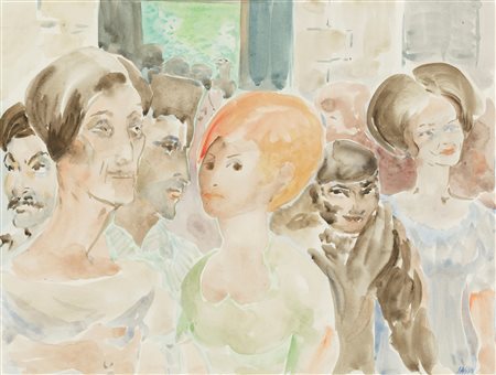 Aligi Sassu (1912-2000), Per la strada, 1979