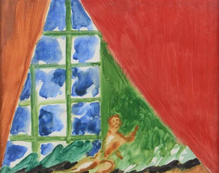 Virgilio Guidi (1892-1984), La donna che si leva, 1963