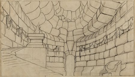 Duilio Cambellotti (1876-1960), Il tempio, 1942