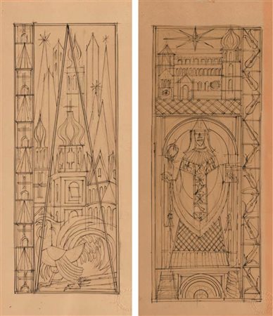 Fortunato Depero (1892-1960), San Virgilio ed il Gallo, 1953-1956 ca.