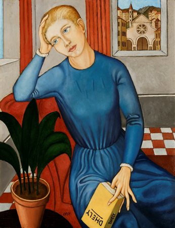 Ubaldo Oppi (1889-1942), La jeune fille sentimentale, 1920-1922