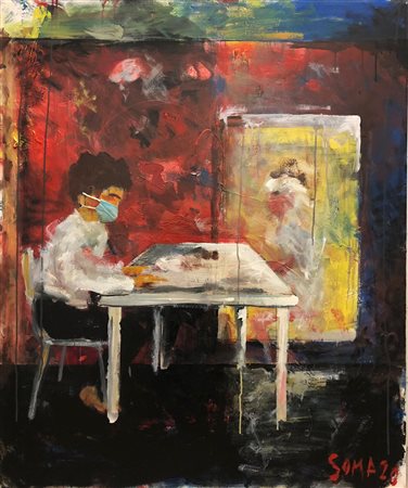 GIANLUCA SOMASCHI, Solitudine Casalinga Covid Merda, 2020