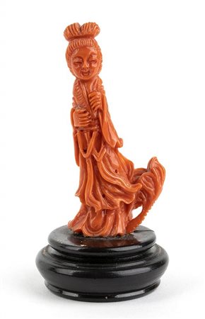 Scultura in corallo Cerasuolo - Cina, inizio XX secolo