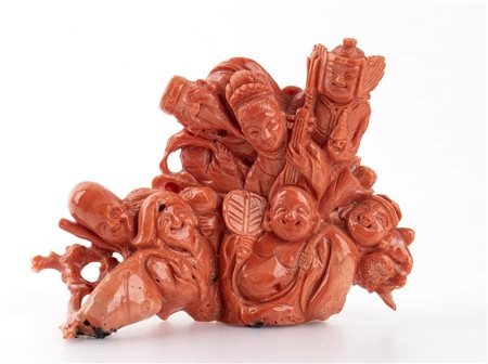 Scultura in corallo Cerasuolo - Cina, inizio XX secolo