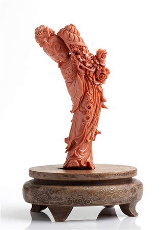 Scultura in corallo Cerasuolo - Cina, inizio XX secolo