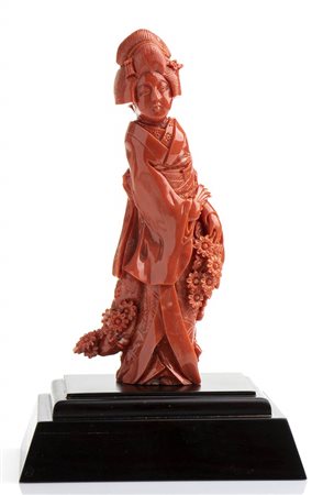 Scultura in corallo Cerasuolo - Cina, inizio XX secolo
