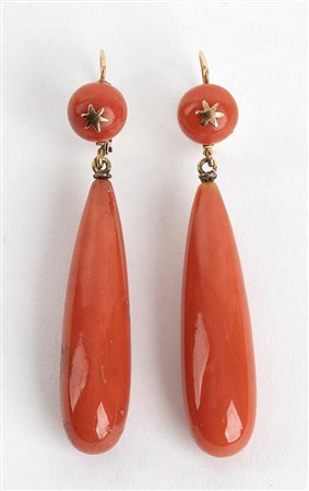 Orecchini in corallo Mediterraneo 