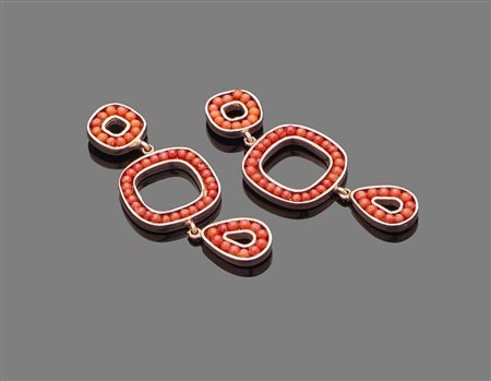 Pendente HELIOS in corallo Sciacca e Mediterraneo - Manifattura Ascione, Torre del Greco