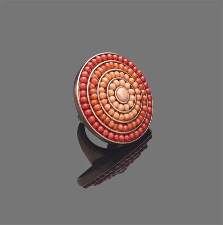 Anello ECHO in corallo Mediterraneo, corallo di Sciacca e argento - Manifattura Ascione, Torre del Greco
