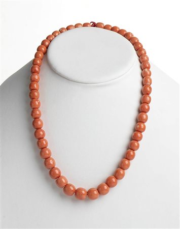 Collana in corallo Cerasuolo - Manifattura Guarracino, Torre del Greco  