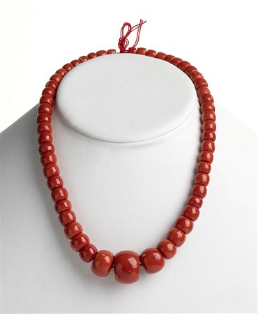 Collana in corallo Cerasuolo - Manifattura Guarracino, Torre del Greco  