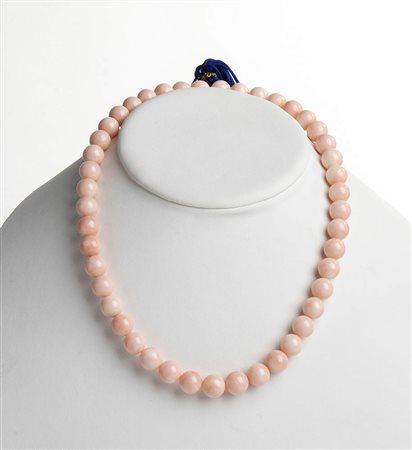 Collana in corallo Pelle d'angelo  - Manifattura Guarracino, Torre del Greco 