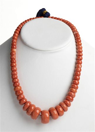 Collana in corallo Cerasuolo - Manifattura Guarracino, Torre del Greco  