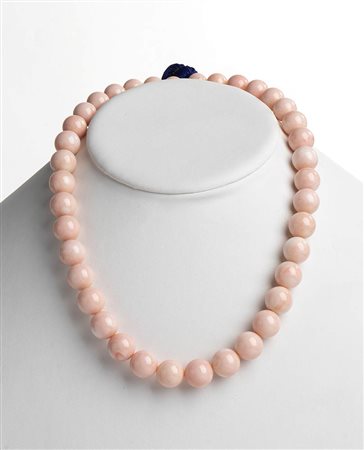 Collana in corallo Pelle d'angelo - Manifattura Guarracino, Torre del Greco 