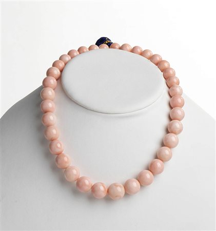 Collana in corallo Pelle d'angelo  - Manifattura Guarracino, Torre del Greco 