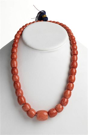 Collana in corallo Cerasuolo - Manifattura Guarracino, Torre del Greco  
