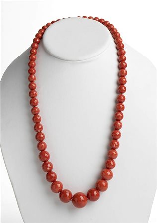 Collana in corallo Cerasuolo - Manifattura Guarracino, Torre del Greco  