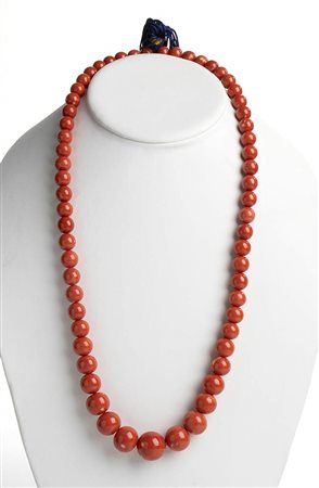 Collana in corallo Cerasuolo - Manifattura Guarracino, Torre del Greco  