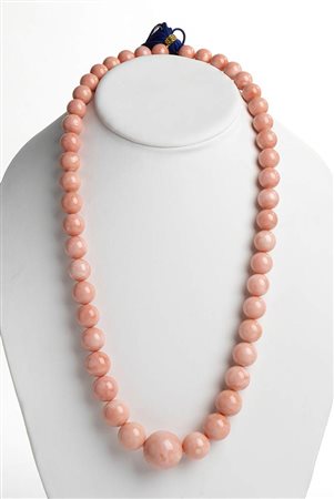 Collana in corallo Pelle d'angelo  - Manifattura Guarracino, Torre del Greco 