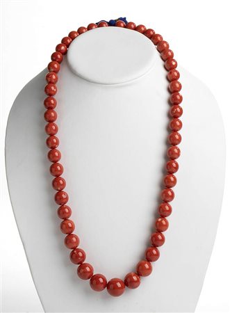 Collana in corallo Cerasuolo - Manifattura Guarracino, Torre del Greco  