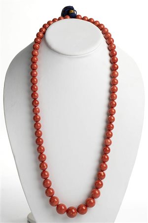 Collana in corallo Cerasuolo - Manifattura Guarracino, Torre del Greco  