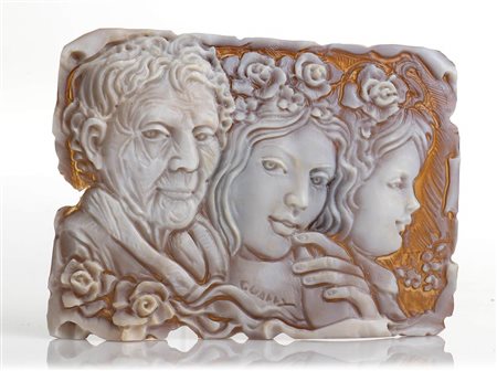 Cammeo su conchiglia Sardonica- Manifattura Guarracino, Torre del Greco    