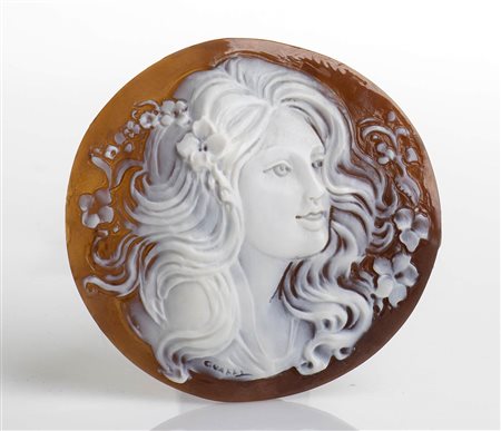 Cammeo su conchiglia Sardonica - Manifattura Guarracino, Torre del Greco   