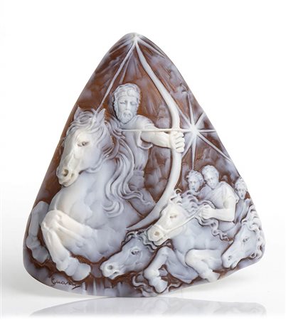 Cammeo su conchiglia Sardonica - Manifattura Guarracino, Torre del Greco    