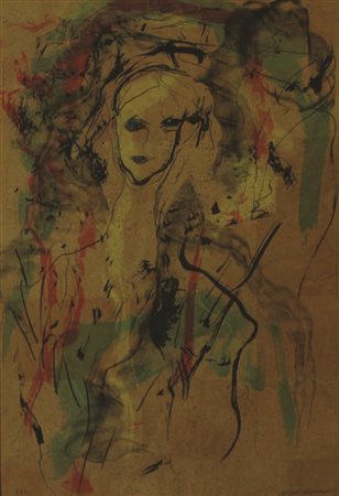 Treccani Ernesto Senza titolo serigrafia su carta cm 69x49,5 esemplare...