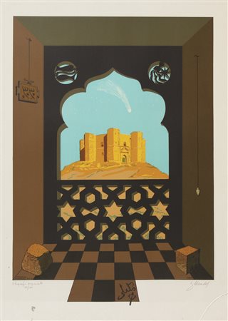 Mandel Gabriele Senza titolo litografia su carta es. 47/100 cm 70x50 firmata...