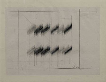 Finzi Ennio Senza titolo matita su carta cm 22x28 firmata in basso a destra