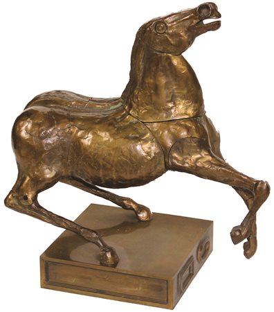 Cassinari Bruno e Berrocal Miguel Cavallo multiplo in bronzo altezza cm 37...