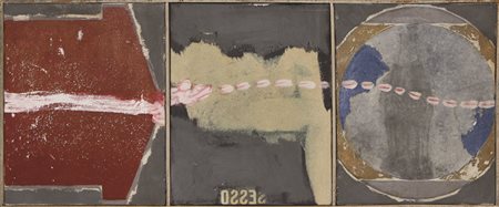 Baratella Paolo Esso contrario, (anni '60) tecnica mista su tela cm 25x60...