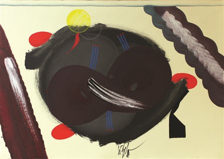 Dangelo Sergio Studio per pedra nera su pedra blanca acrilico su tela cm...