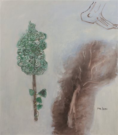 Meloni Gino Paesaggio, 1968 Olio su tela cm. 81x65 firmato in basso a destra,...