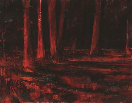 Carrol Robert Luce del pomeriggio olio su tela cm 54x65 firmato e intitolato...