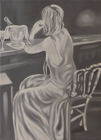 Montesano Gian Marco La fille de nuit, 2007 olio su tela cm 70x50 firmato,...