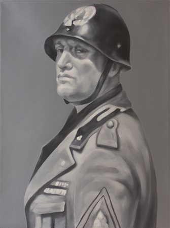 Montesano Gian Marco Il Duce, 2005 olio su tela cm 80x60 firmato e datato al...