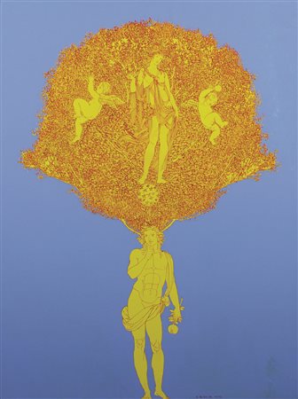 De Filippi Fernando L'albero delle amadriadi, 1998 acrilico su tela cm 80x60...