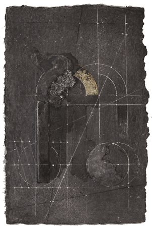 Valentini Walter La porta del tempo, 1993 tecnica mista su carta entro teca...