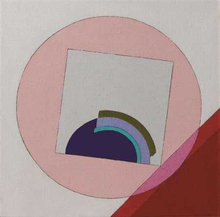 Carmi Eugenio Segnale nel cerchio rosa, 2007 acrilico su tela cm 50X50...