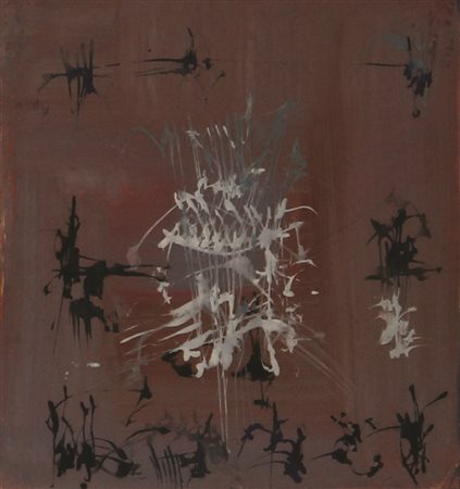 Scanavino Emilio Senza titolo, 1954 tecnica mista su carta cm. 24,2 x 22,2...