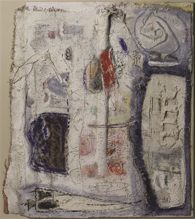 Shafik Medhat Senza titolo tecnica mista su tela cm 65x80 firmato in basso a...