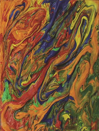 Menegaldo Giovanni Senza titolo, 1998 stucchi colorati su tavola cm 40x30...